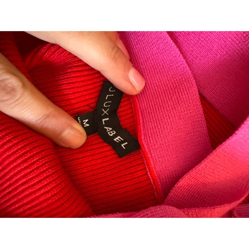 JLUXLABEL Heartbreaker Ribbed Magenta Crop Skirt Set MIDI Medium - Picture 3 of 6